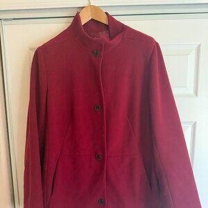 J Jill red wool car coat - tall